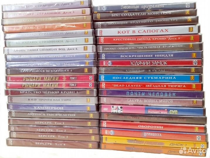 Лицензионные аниме на DVD (почти 100 фильмов)