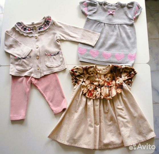 Пакета одежда д/ девочки на 9-12 мес. рост 74-80 с