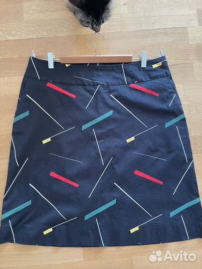 Юбка черная хлопковая 50 р-р