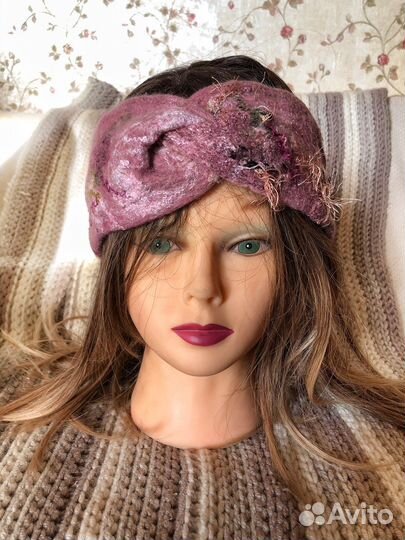 Повязка на голову валяная из мериноса