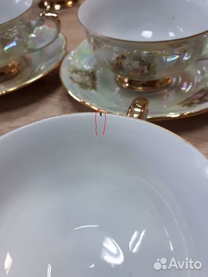 Чайный сервиз старая польша мадонна 24 предмета
