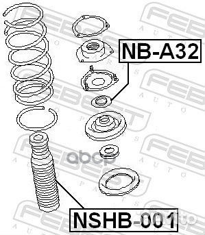 Пыльник переднего амортизатора nshb001 Febest