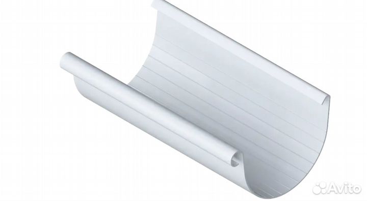 Водосточные системы. Желоб. Труба. Колено. Белая