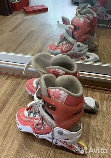 Коньки роликовые Larsen Pink