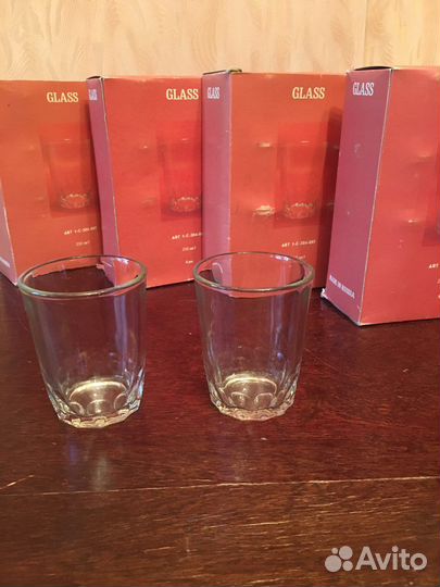 Набор винтажных стаканов толстостенных 6 шт