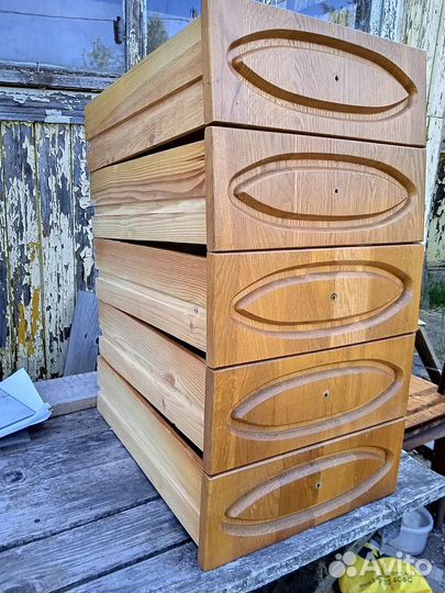 Ящик мебельный деревянный, фасад дубовый