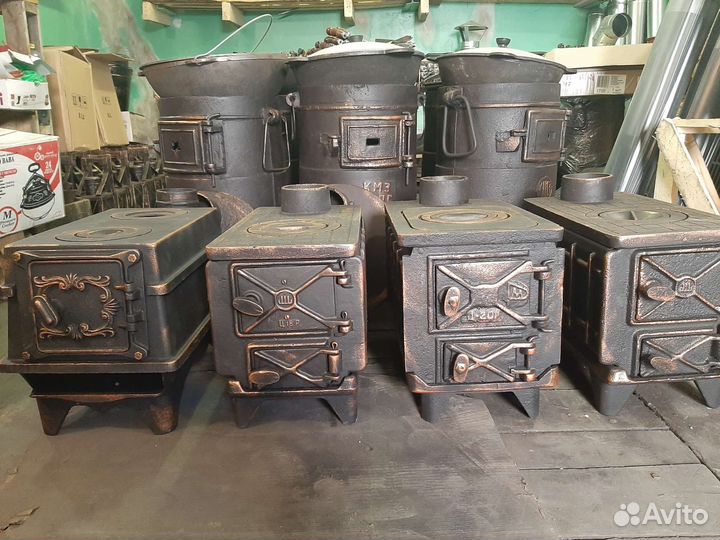 Печь дровяная буржуйка чугунная