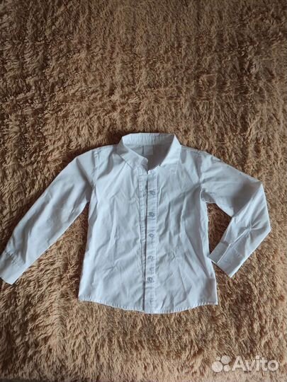 Блузка и рубашка белые школьные 122 рост