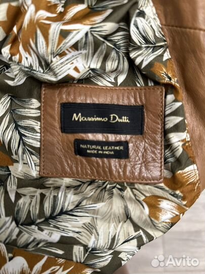 Кожаная куртка massimo dutti m