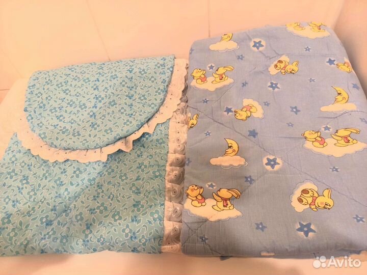 Детское одеяло 100х140 см и конверт на выписку