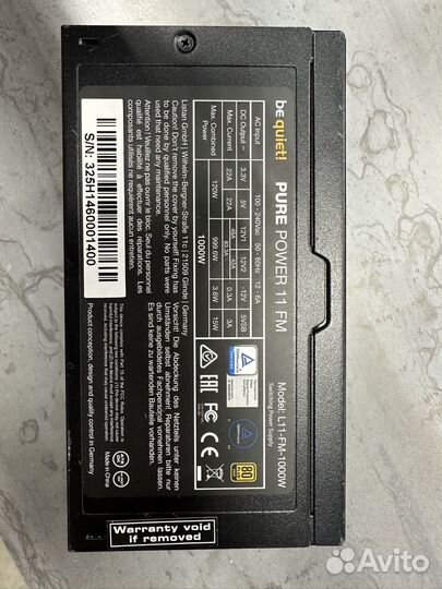 Блок питания be quiet 11 fm 1000watt