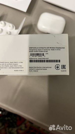 Левый наушник/кейс Airpods pro оригинал