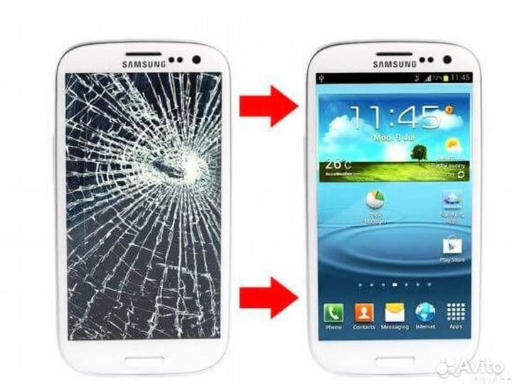 Замена разбитого стекла samsung Galaxy