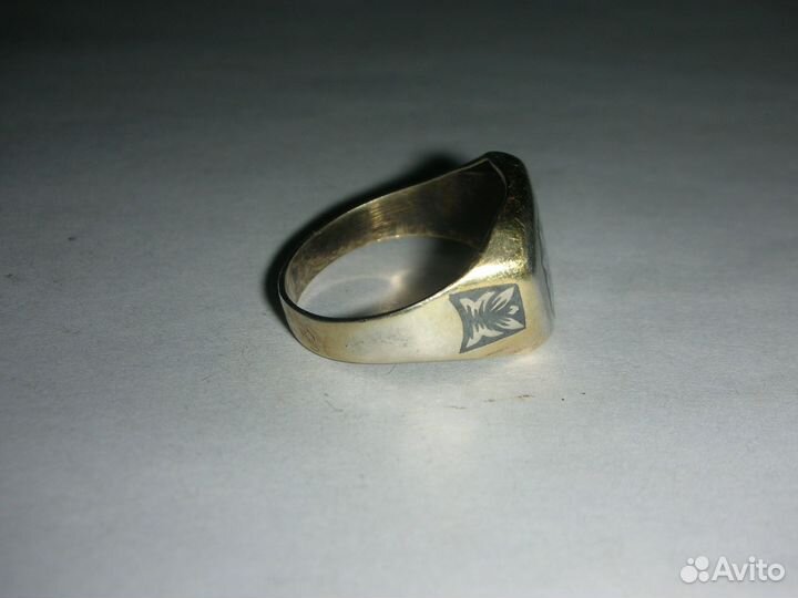 Перстень женский, серебро 925, чернь, Россия