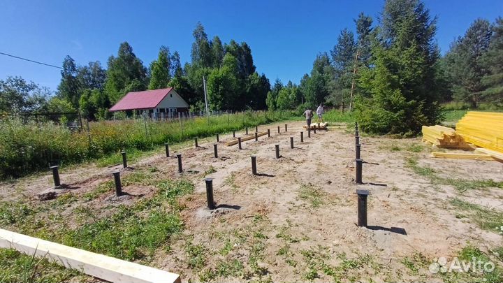 Винтовые сваи + монтаж