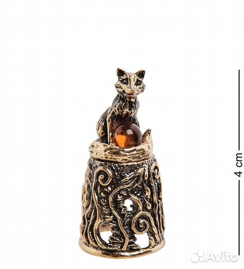 Наперсток Лисичка (латунь, янтарь) A2163613