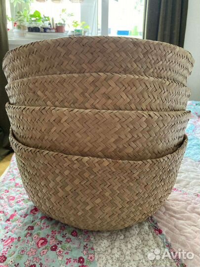 Плетёная корзинка IKEA Fladis