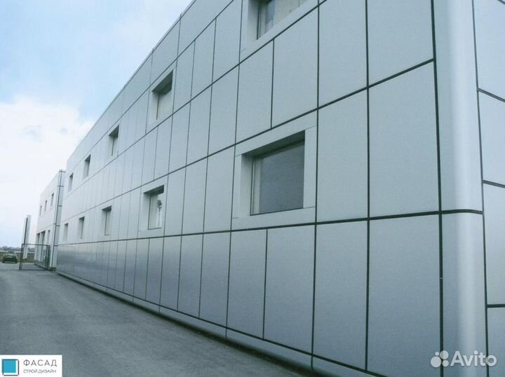 Вентилируемые фасады из композита Остекление