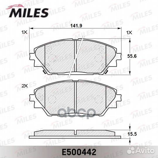 Колодки тормозные mazda 3 13- передние Ceramic