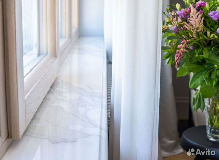 Подоконник из искусственного камня для дома