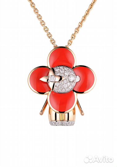 Подвеска Louis Vuitton Fine Jewelry Vivienne Red L