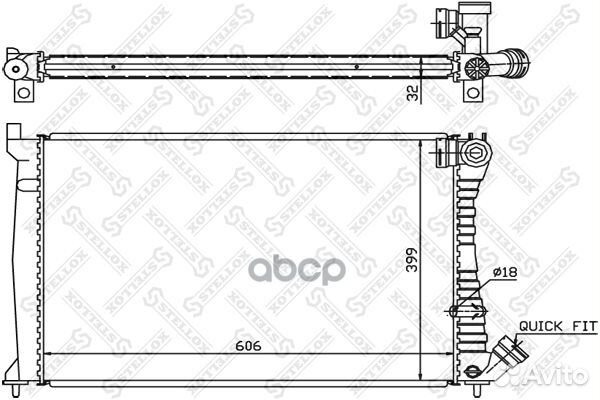 1025276SX радиатор системы охлаждения Citroen