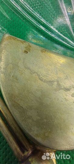 Хрустальная ладья конфетница серебро СССР