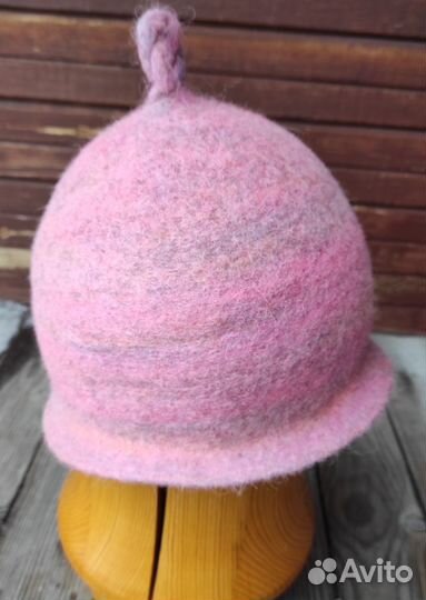 Шапочка банная валяная из овечьей шерсти 56-58