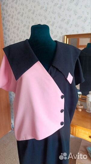 Винтажное 80-90 годы коктейльное платье 46-48 р-р