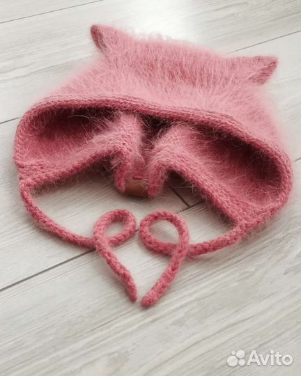 Шапка женская пушистая коточепчик