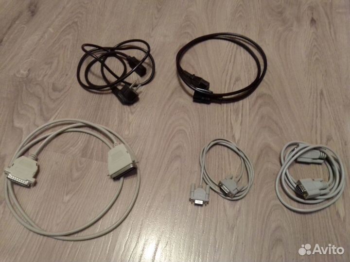 Провода старого образца для монитора, принтера