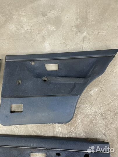 Синие обшивки дверей VW Golf 2 Jetta 2