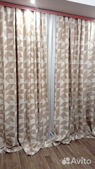 Шторы новые лен плотный