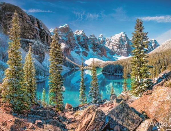 Алмазная мозаика 40x50 Вид на кристально чистое оз