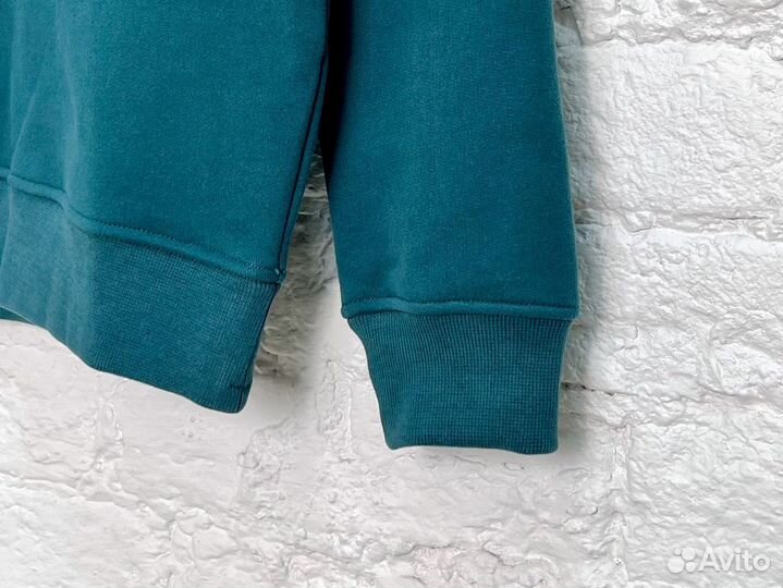 Полу-Зип Свитшот stone island dark teal green 23FW