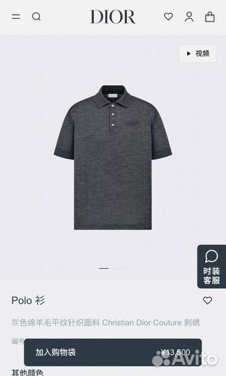 Поло Christian Dior