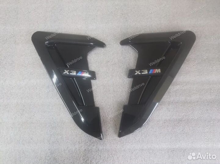 Жабры на крылья BMW X3 G01 черный глянец