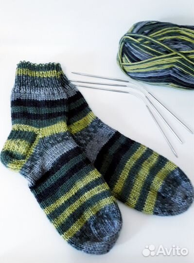 Носки шерстяные вязаные