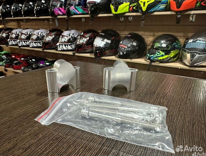 Проставки для руля мото 22мм хром