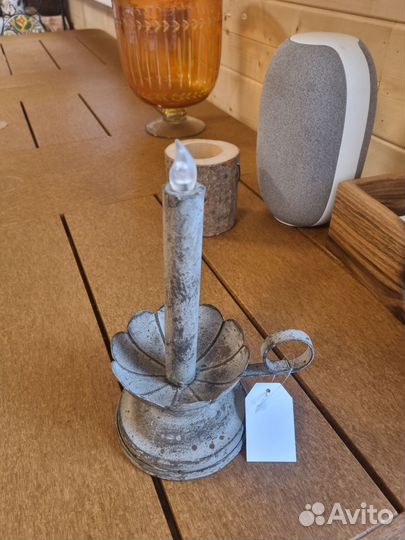 Подсвечник состаренный светодиодный