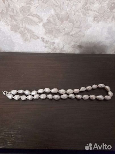 Бусы из натурального морского жемчуга