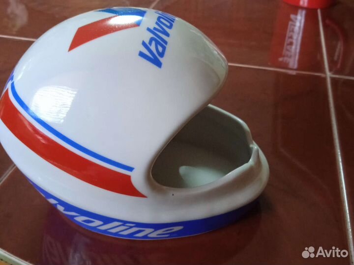 Пепельница шлем Гжель