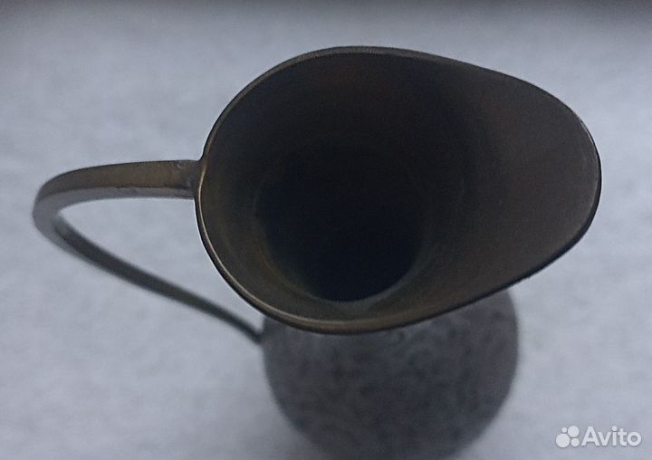 Кувшин кувшинчик Латунь Индия Штихель красивый Рис