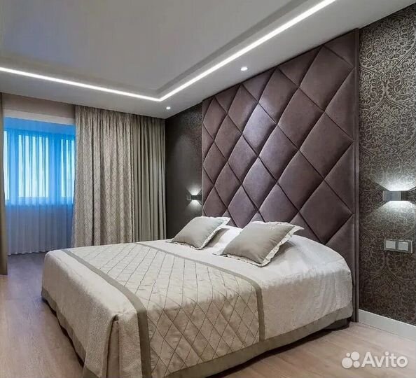 Мягкие стеновые панели для кровати