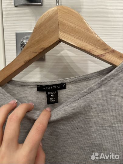 Лонгслив серый женский