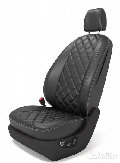 Чехлы из экокожи 3D Ромб - Mitsubishi Outlander 3