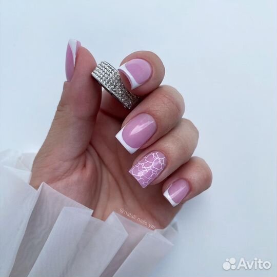 Комбинированный маникюр с покорытием гель лак
