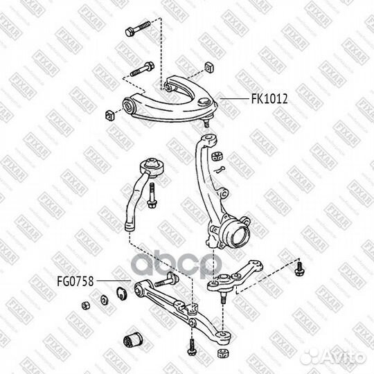 Опора шаровая передняя верхняя fk1012 fixar