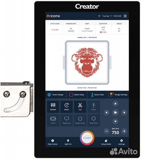 Профессиональная вышивальная машина ricoma EM 1010