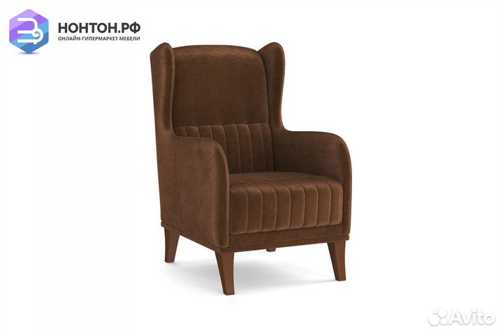 Кресло евромагнат коричневое